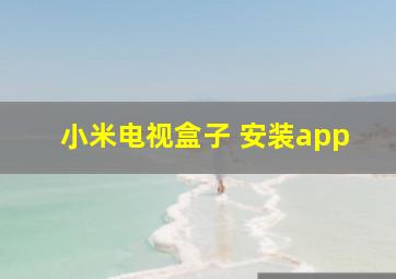 小米电视盒子 安装app